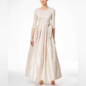 Jessica Howard Women’s Belted Lace A-Line Gown Size 8